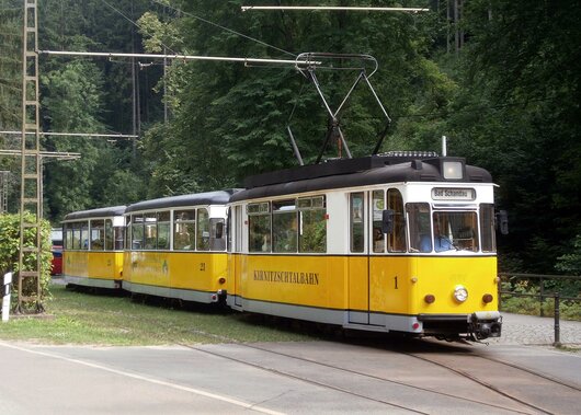 Wagezug der Kirnitzschtalbahn