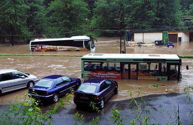 Hochwasser am 7.8.2010 im Depot 