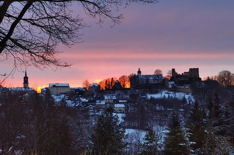 Frauenstein bei Sonnenuntergang