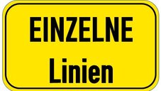 Schild einzelne Linien