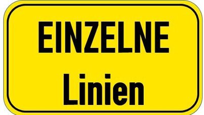 Schild einzelne Linien