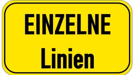 Schild einzelne Linien
