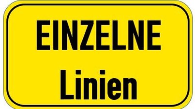 Schild einzelne Linien