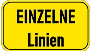 Schild einzelne Linien