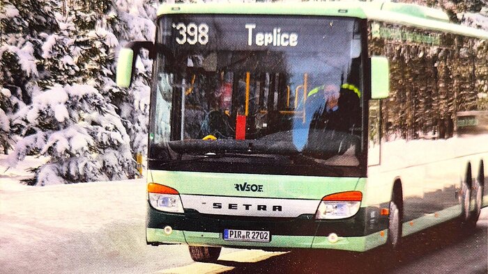 grenzüberschreitende Buslinie 398 nach Teplice
