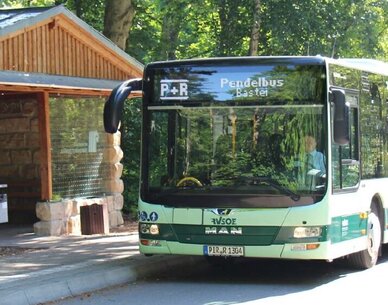 Bus an der Bastei