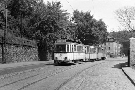historische Straßenbahn Freital 1974