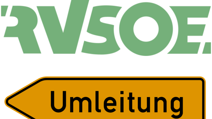 Verkehrsschild Umleitung nach links