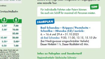 Fahrplan Wanderschiff