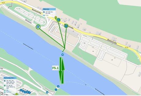 Übersicht der Haltestellen Bad Schandau Elbbrücke