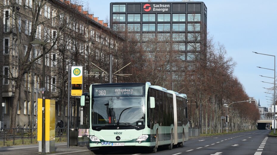 Bus in Dresden nach Teplice