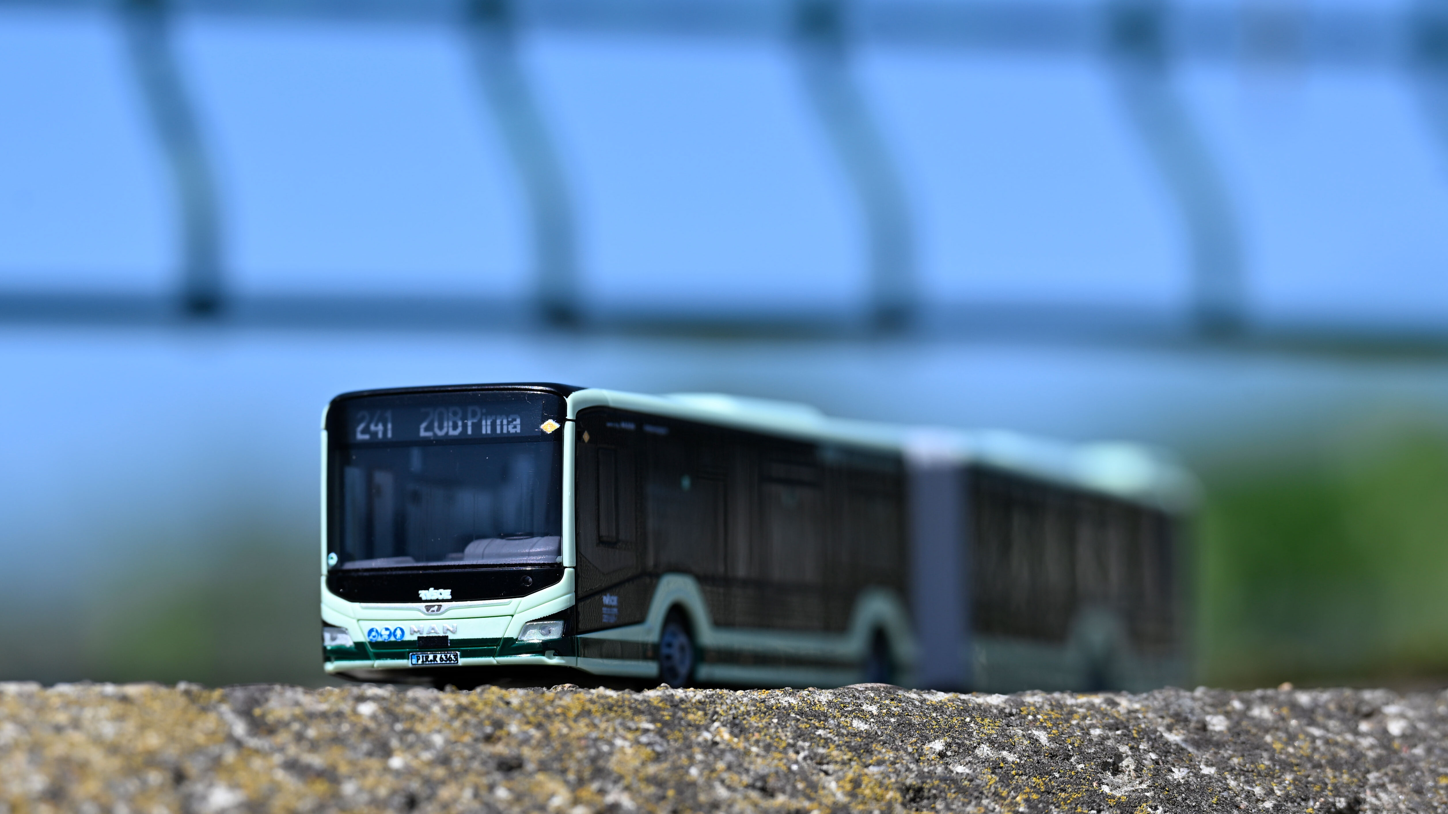 Modellbus MAN Lion´s City Frontansicht nah