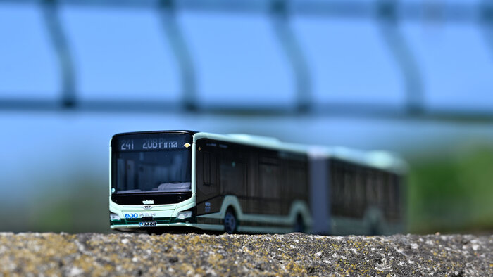 Modellbus MAN Lion´s City Frontansicht nah