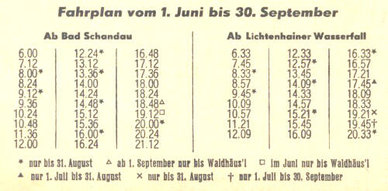 Fahrplan 1956