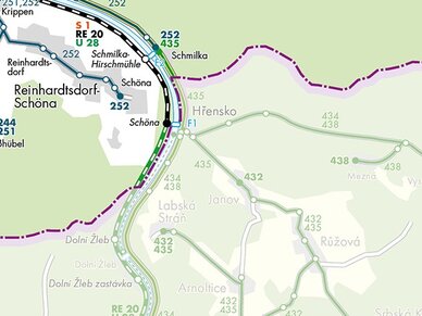 Ausschnitt Liniennetzplan Fähre F1