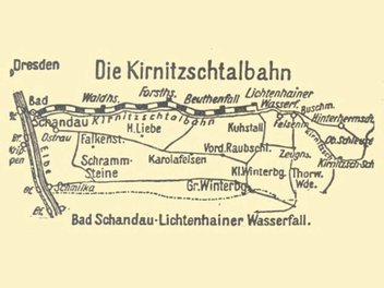 historischer Plan der Kirnitzschtalbahn