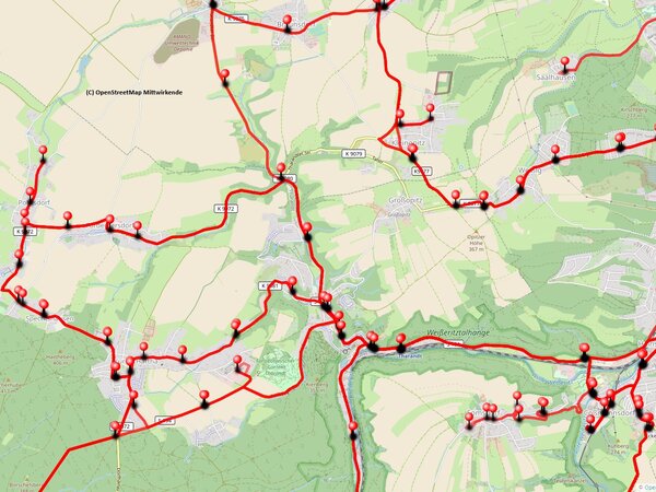 Tharandt alle Linienführungen