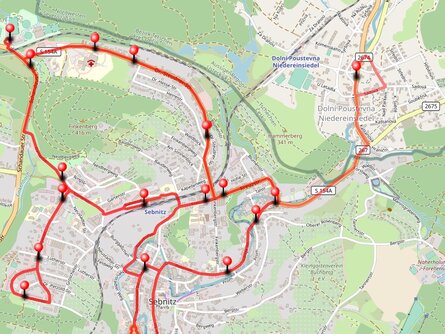 Linienführung Sebnitz Linie T
