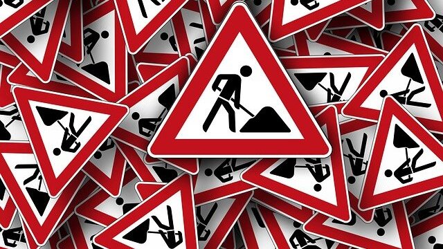 Verkehrsschilder Baustelle