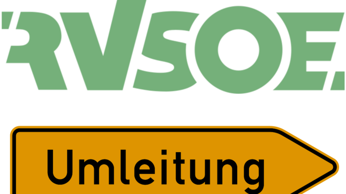 Verkehrsschild Umleitung nach rechts