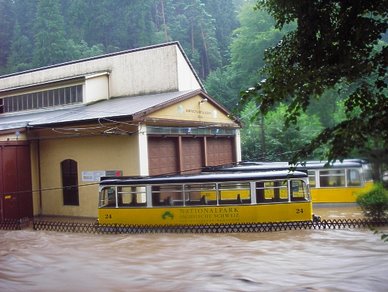 Hochwasser am 7.8.2010 im Depot 