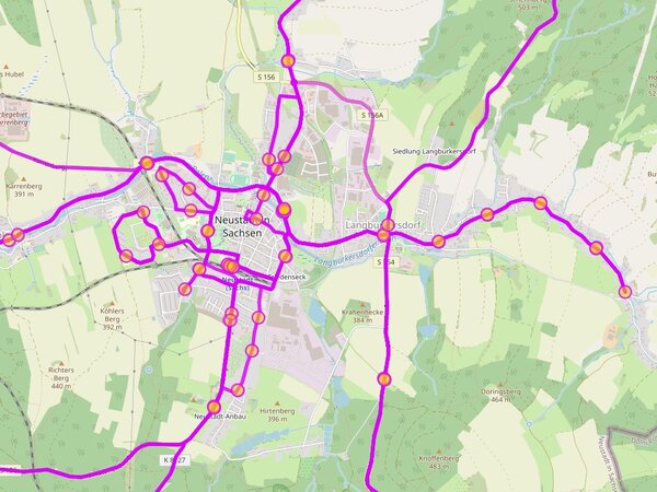 Linienwege Neustadt alle Linien