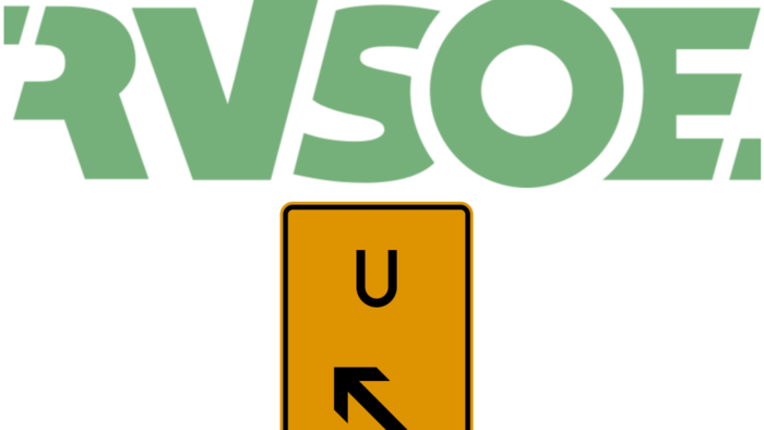 Verkehrsschild Umleitung nach links oben